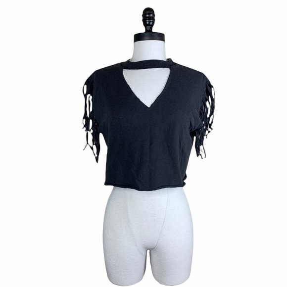 DIY deconstructed Route 66 fringe crop top - Picture 2 of 6